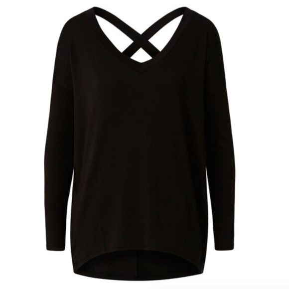 NWOT Seed Heritage Cross Back Long Sleeve Top - Picture 1 of 4